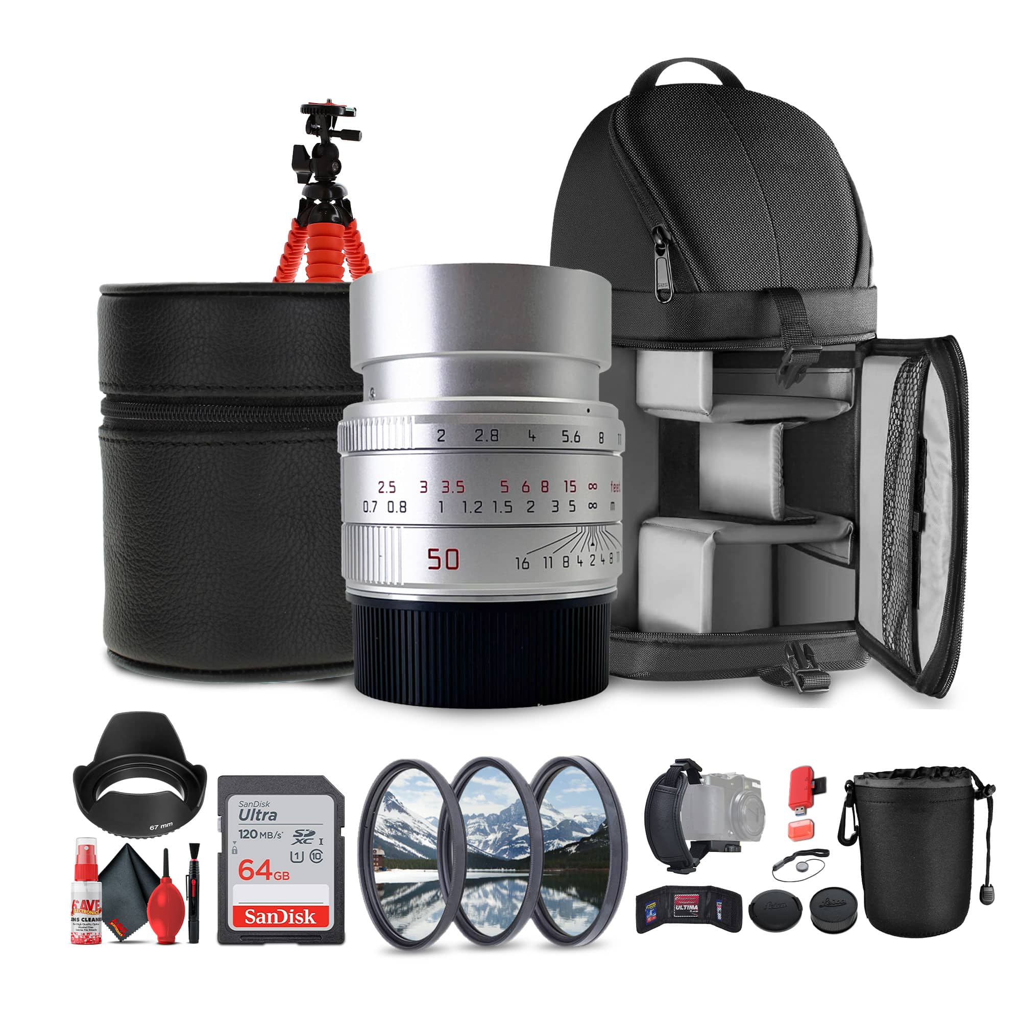 Leica - APO-Summicron-M 50mm f/2 ASPH. Lens (Silver Anodized) + Sling Backpack + More - Black price history on PriceWatchPro