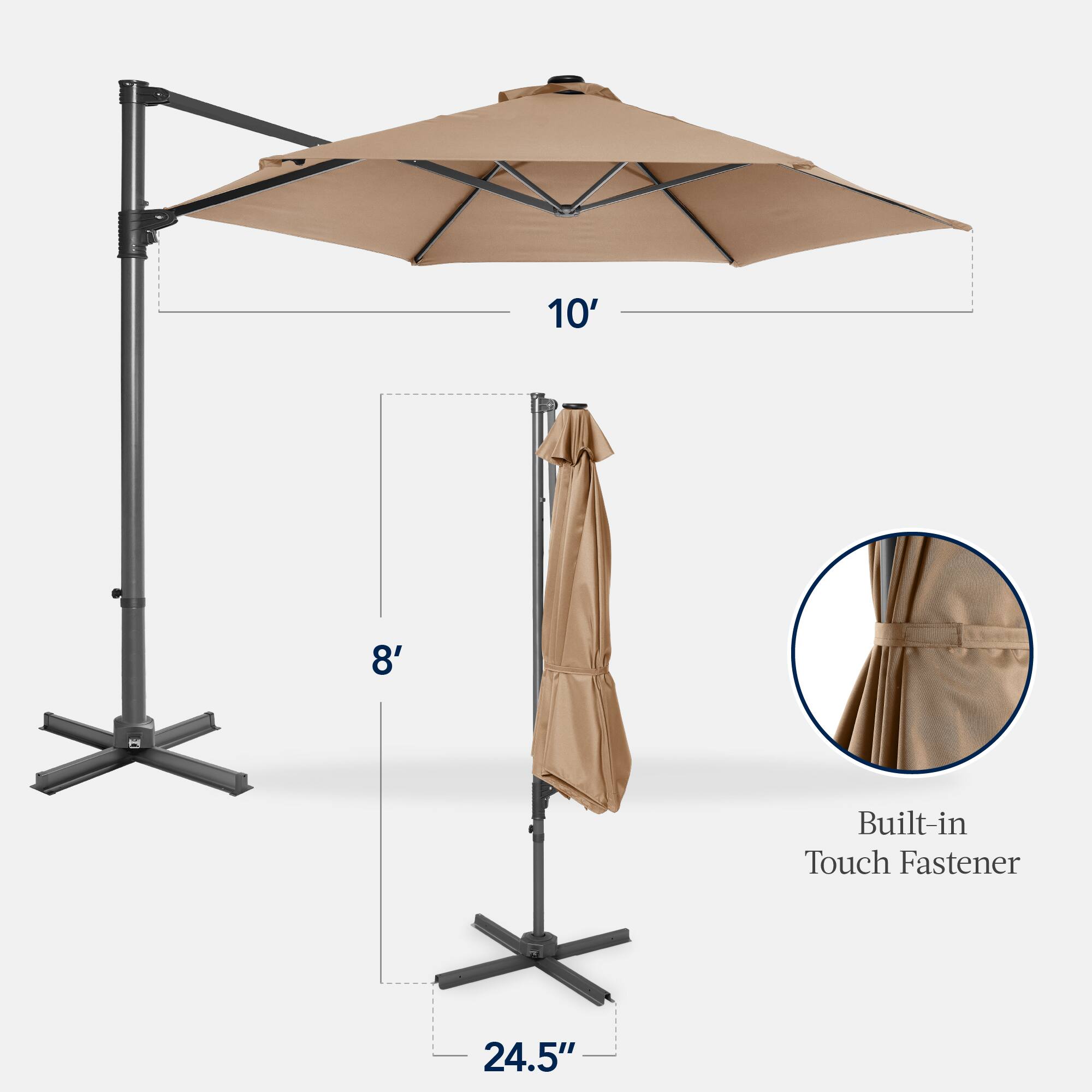10' 8' Built-in Touch Fastener 24.5"