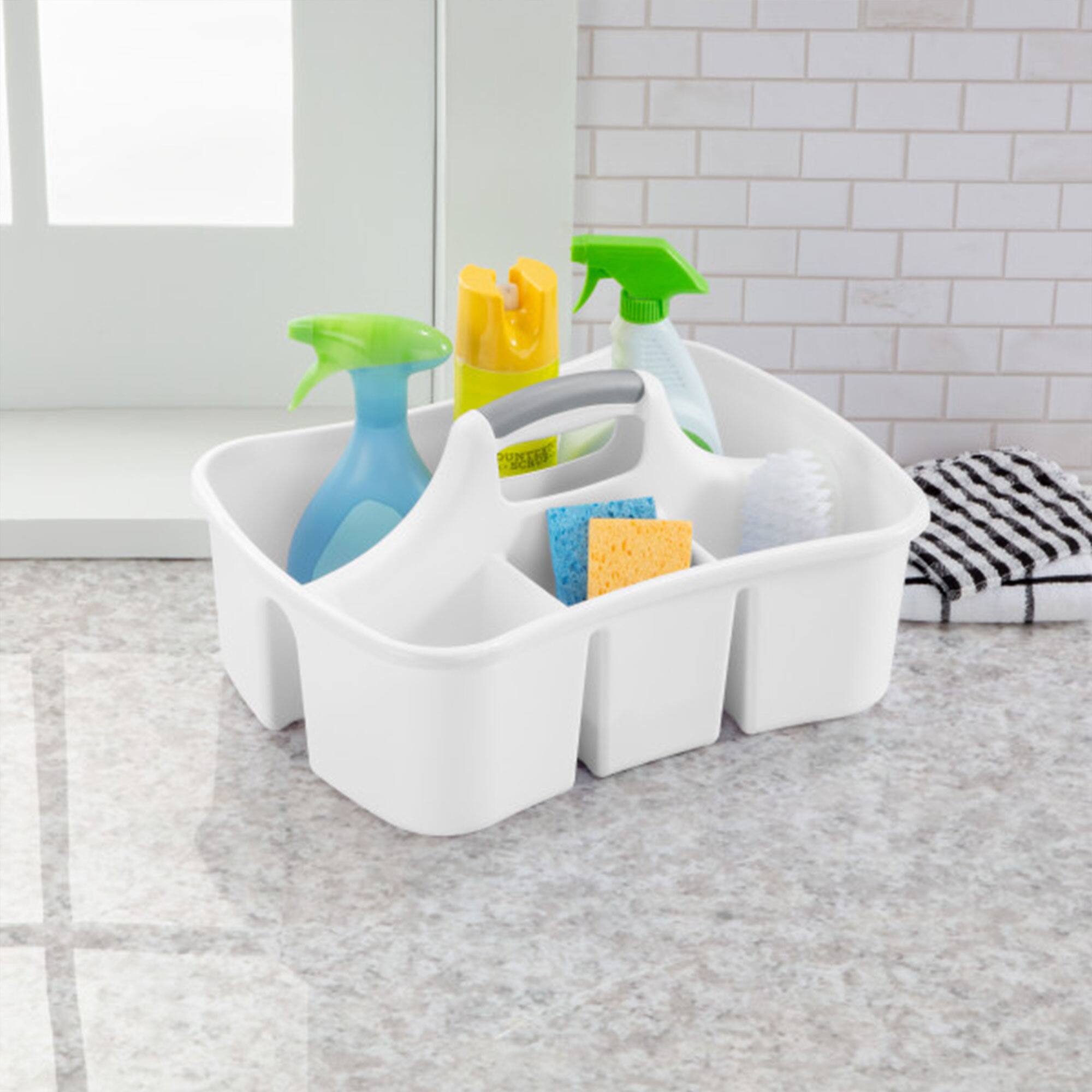 Alt View 3. Sterilite - Sterilite Divided Storage Ultra Caddy with 4 Compartments and Handles (12 Pack) - White.
