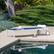 Left. Mod Furniture - Peyton Sling Armless Chaise Lounge - White/Navy.