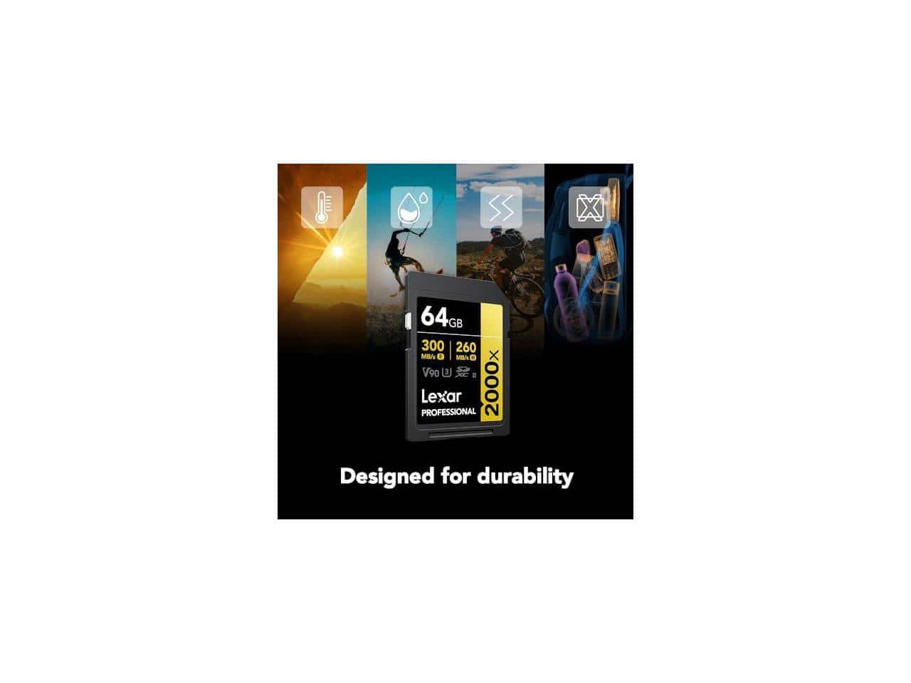 Lexar Professional 2000x SDHC™/SDXC™ UHS II Card (64 GB