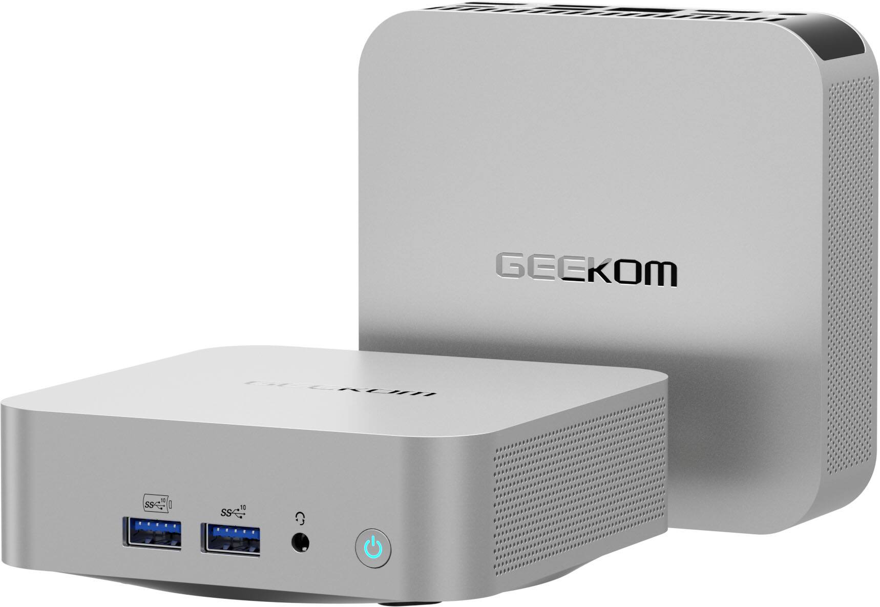 Alt View 9. GEEKOM - A5 Pro Mini PC AMD Ryzen 5 7530U, 16GB DDR4 RAM, 512GB NVMe SSD Storage - Silver.