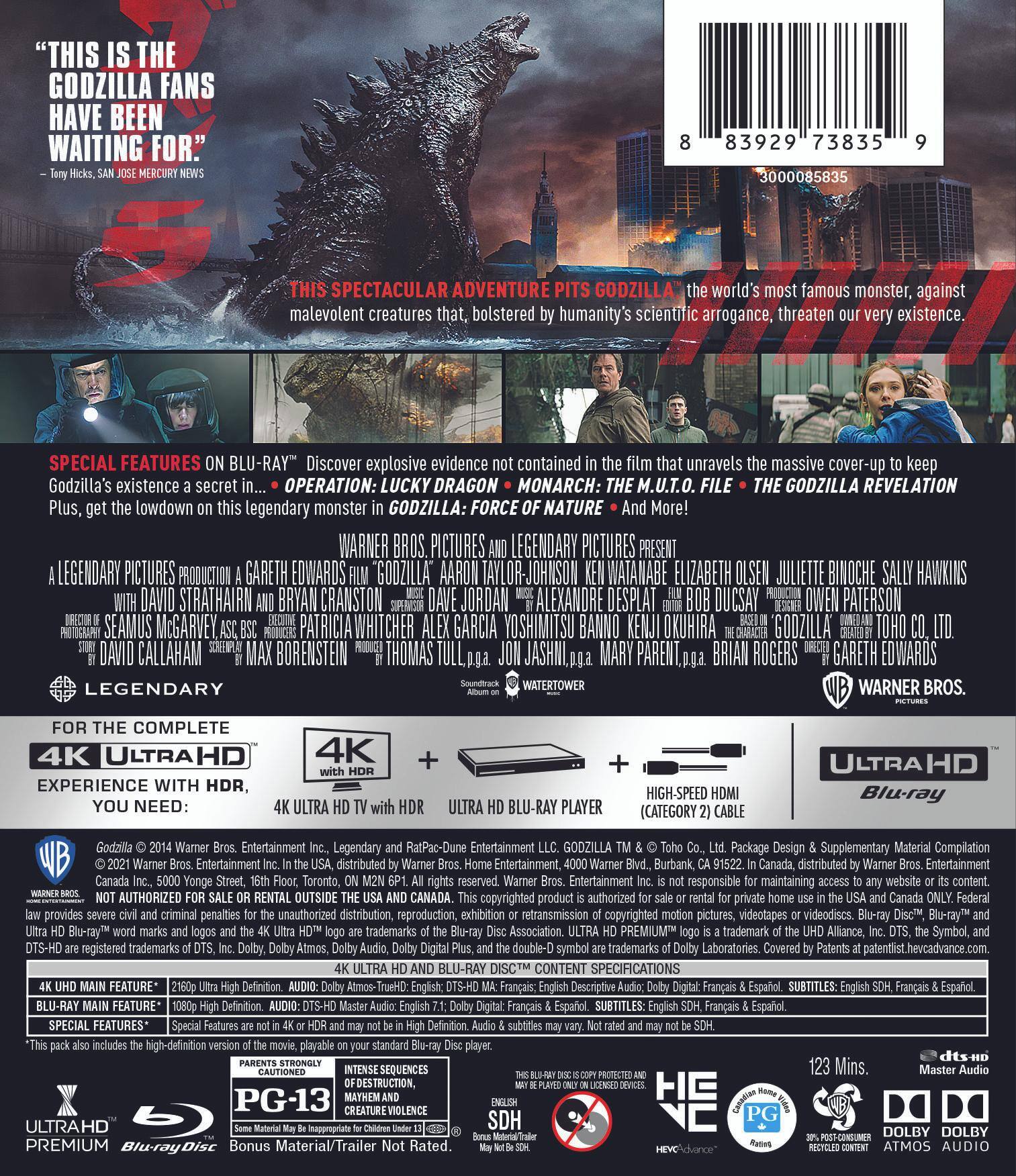 Back. Godzilla (4K Ultra HD + Blu-ray) [UHD].