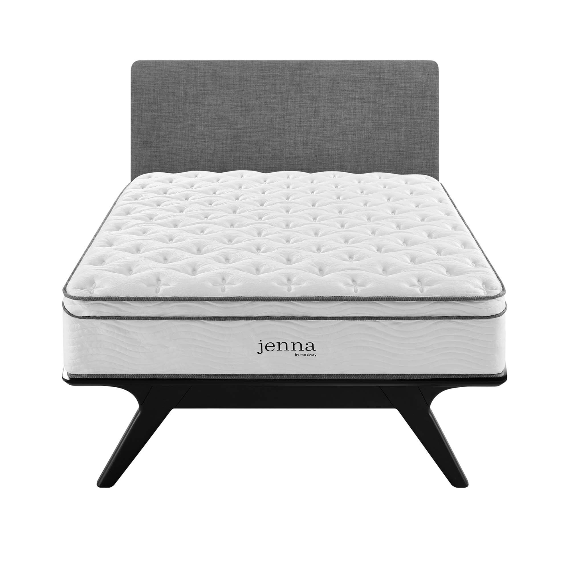 Alt View 10. Modway - Jenna 14" Innerspring and Foam Queen Mattress by Modway - White.