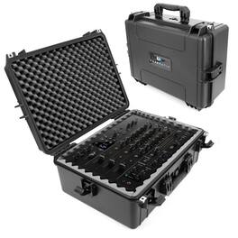 CASEMATIX - DJ Mixer Travel Case for AlphaTheta DJM-V5 Audio Mixer - IPX7 Waterproof Hard Shell Fits up to 18.75" x 12.5" x 5.5"