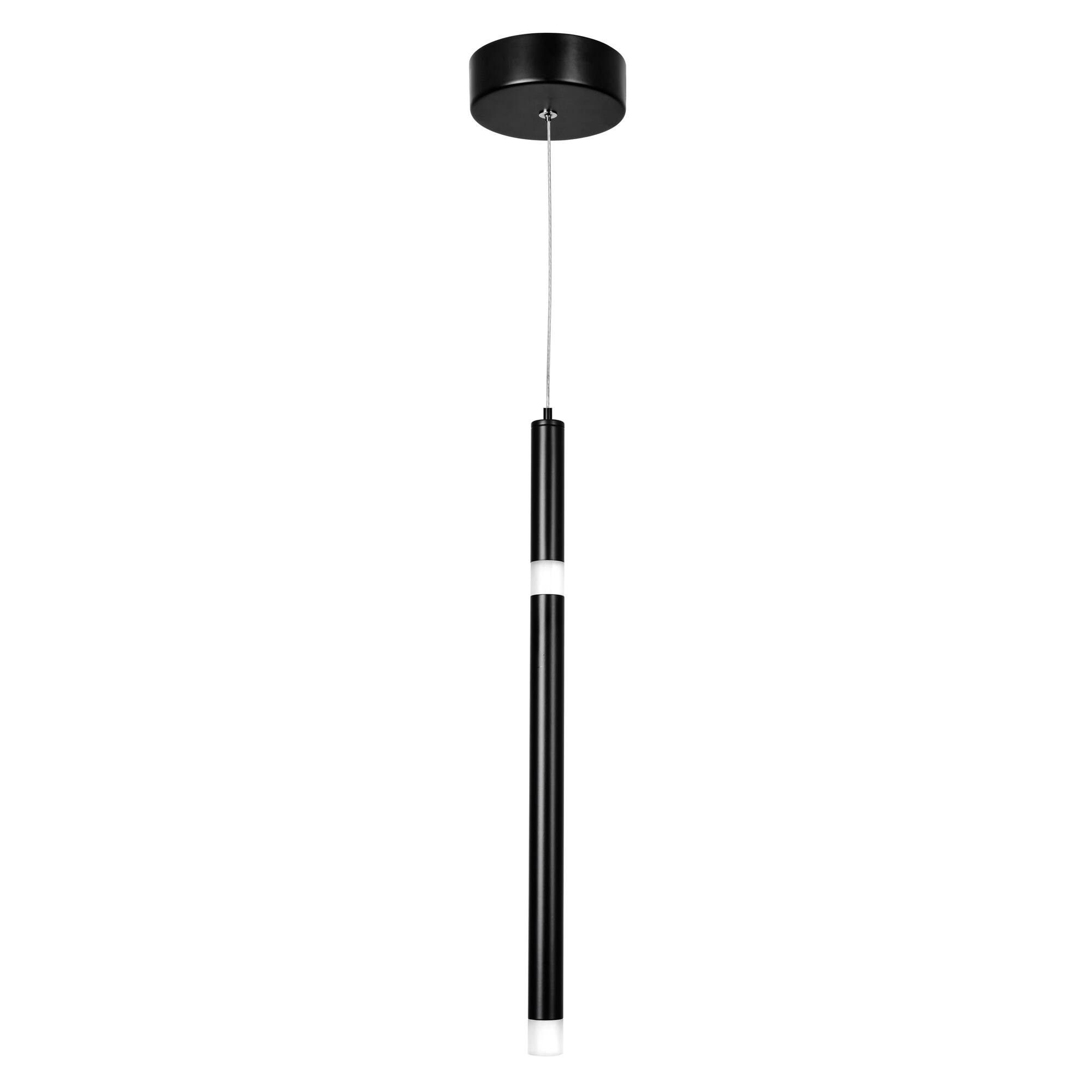 Alt View 1. CWI Lighting - Flute 1 Light LED Pendant With Black Finish - Black.