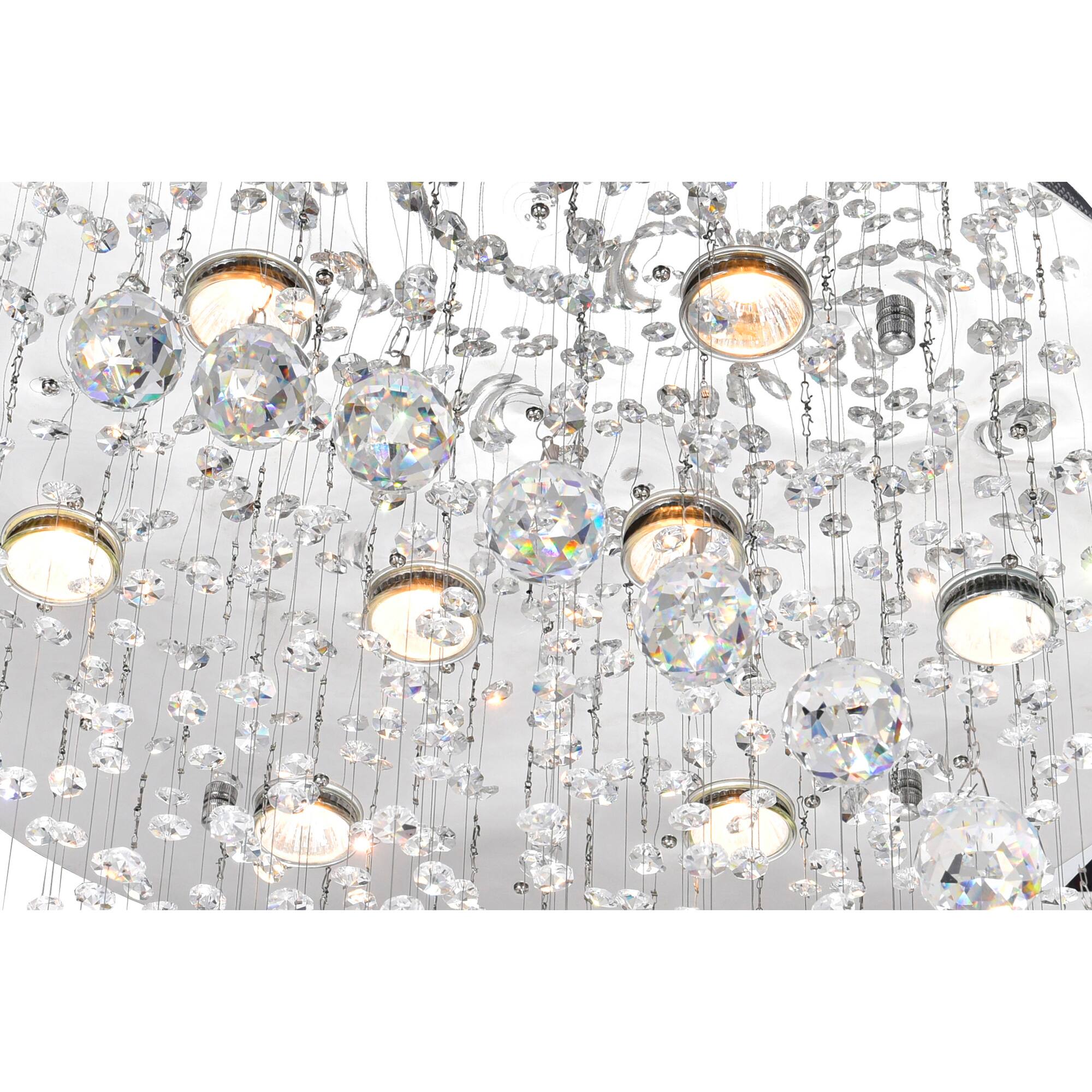 Angle. CWI Lighting - Spiral 8 Light Flush Mount With Chrome Finish - Chrome.