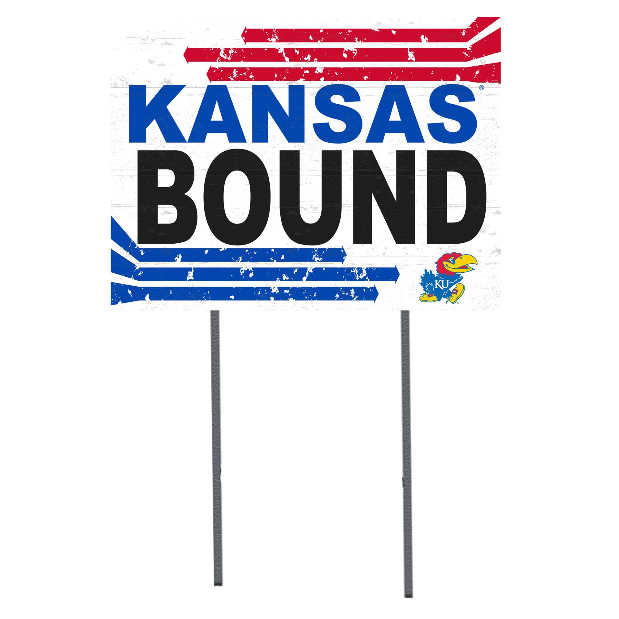 Jardine - Kansas Jayhawks 18'' x 24'' Bound Yard Sign - White