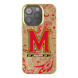 Keyscaper - NCAA - Maryland Terrapins Paisley Bling iPhone Case - 14 - Gold