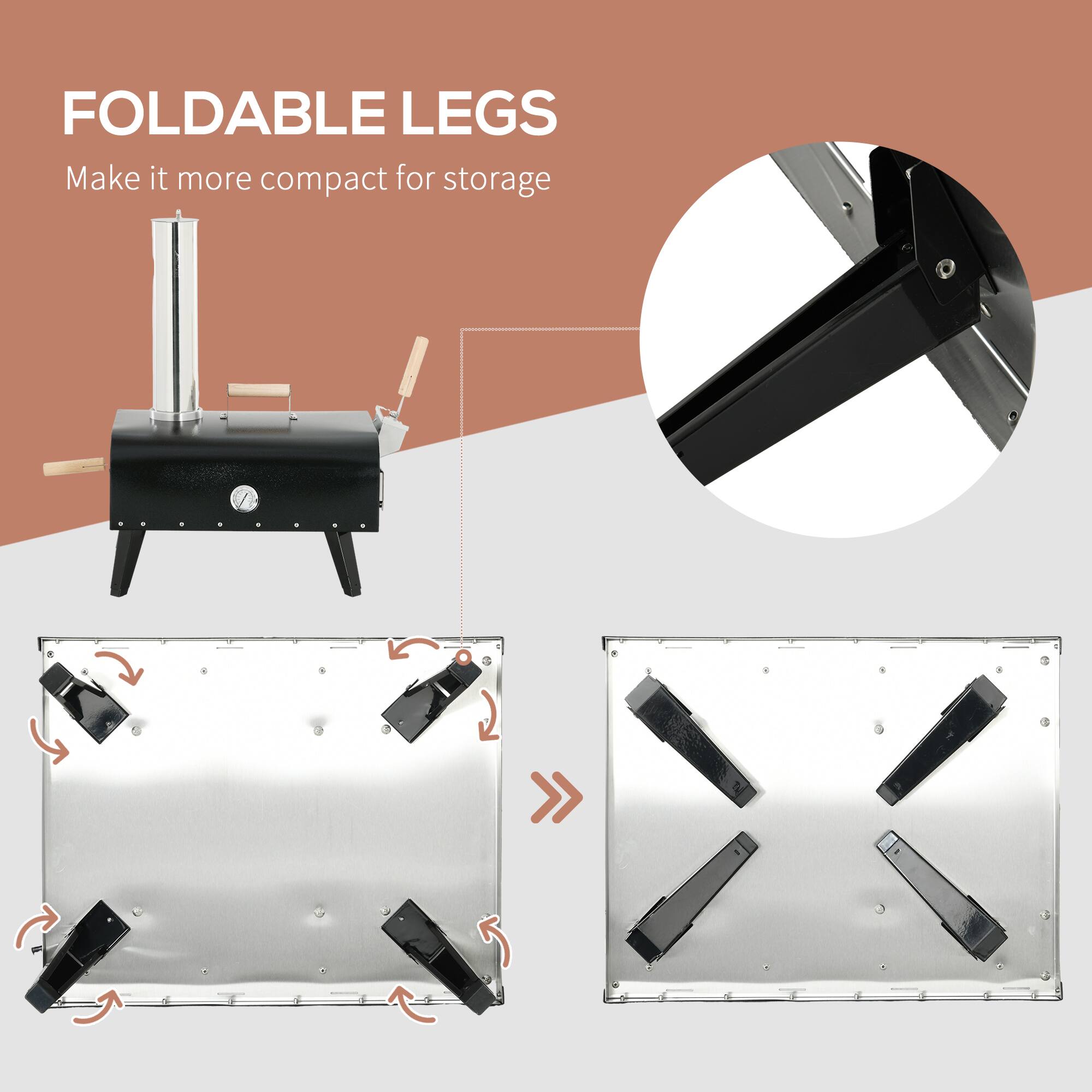 FOLDABLE LEGS
Make it more compact for storage