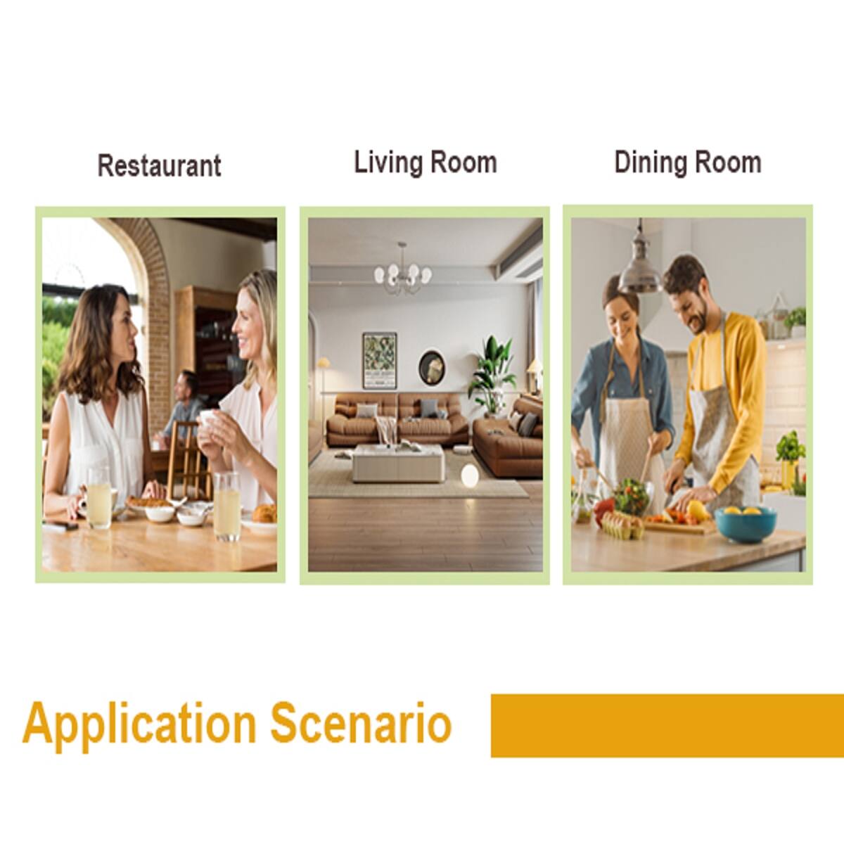 Restaurant  
Living Room  
Dining Room  

Application Scenario
