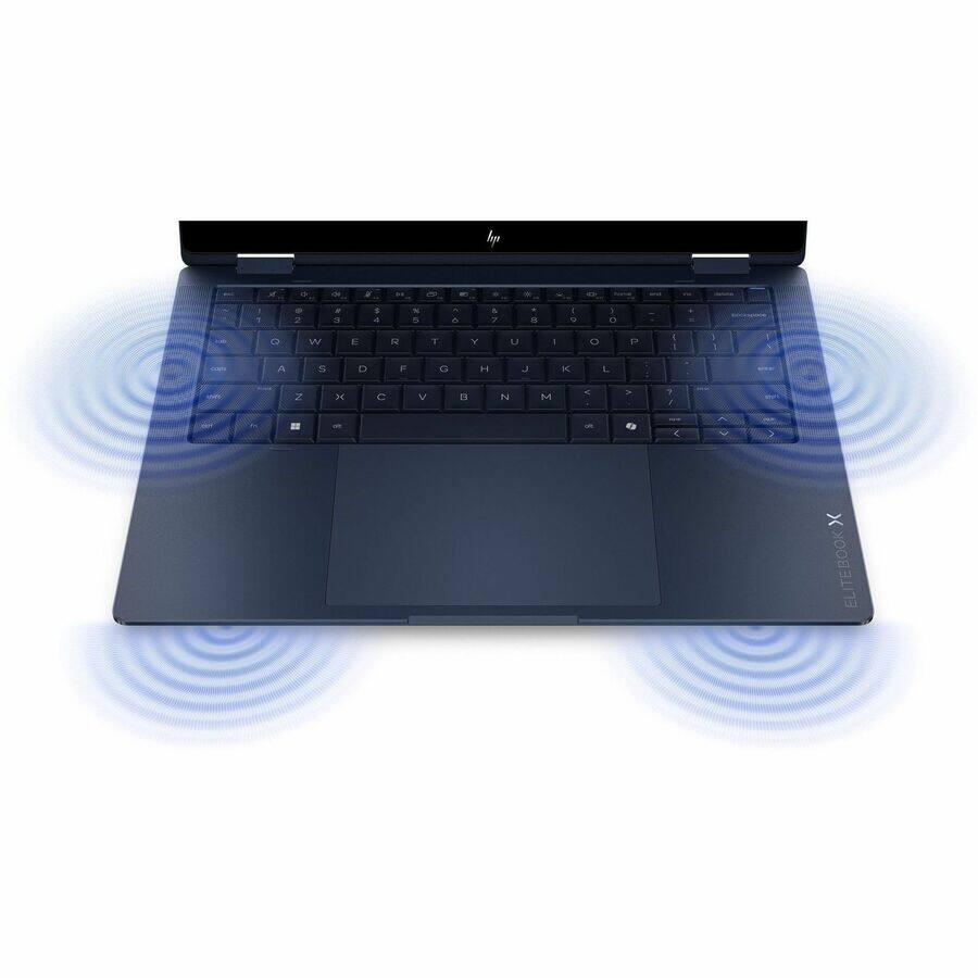 Alt View 3. HP - HP EliteBook X Flip G2i 14" Touchscreen Convertible Copilot+ PC 2 in 1 Notebook - 5G - WUXGA - Intel Core Ultra 7 Series - Atmospheric Blue.