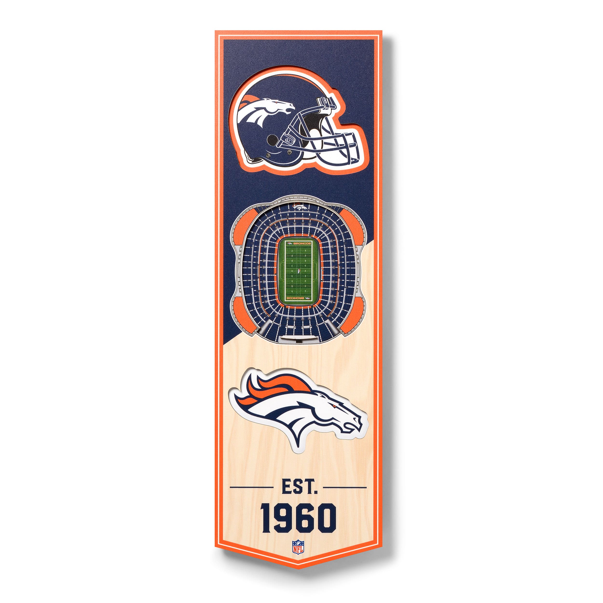 YouTheFan - 6'' x 19'' 3D StadiumView Banner - Multicolor price history on PriceWatchPro