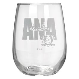 Great American Products - Anaheim Ducks Etched 17oz. City Stemless Wine Glass - Multicolor