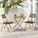 Alt View 1. Costway - 2 Piece Patio Folding Chairs with Woven Rope Seat & High Back Indonesia Teak Wood for Porch - Natural + Black.