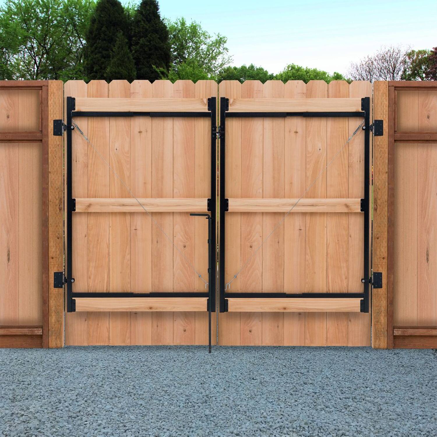 Alt View 10. Adjust-A-Gate - Adjust-A-Gate Steel Frame Gate Building Kit, 36"-60" Wide Up To 7' High (3 Pack) - Black.