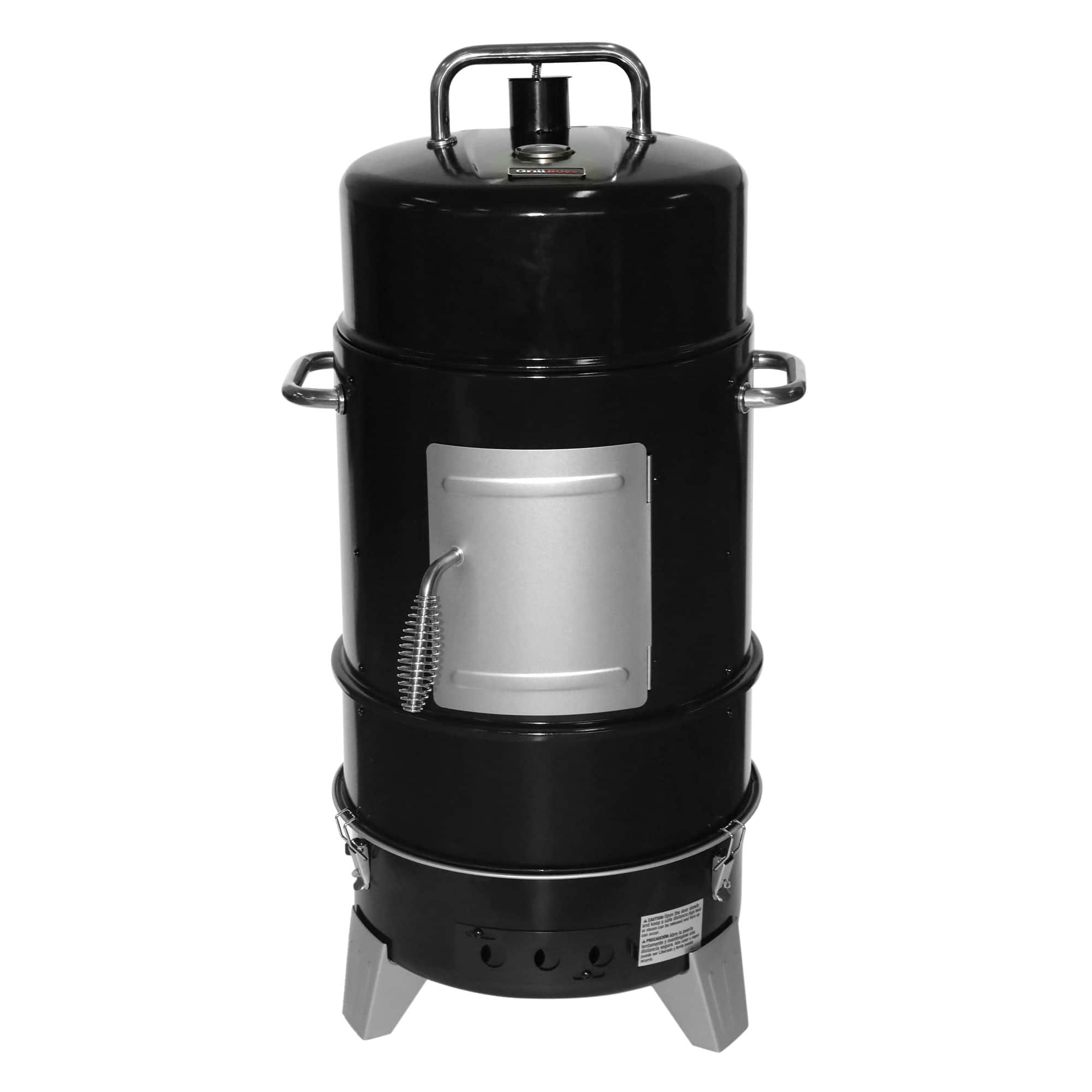 Grill Boss - Vertical Charcoal Smoker, 4 Tier, 564 Square Inch Cooking Area - Black