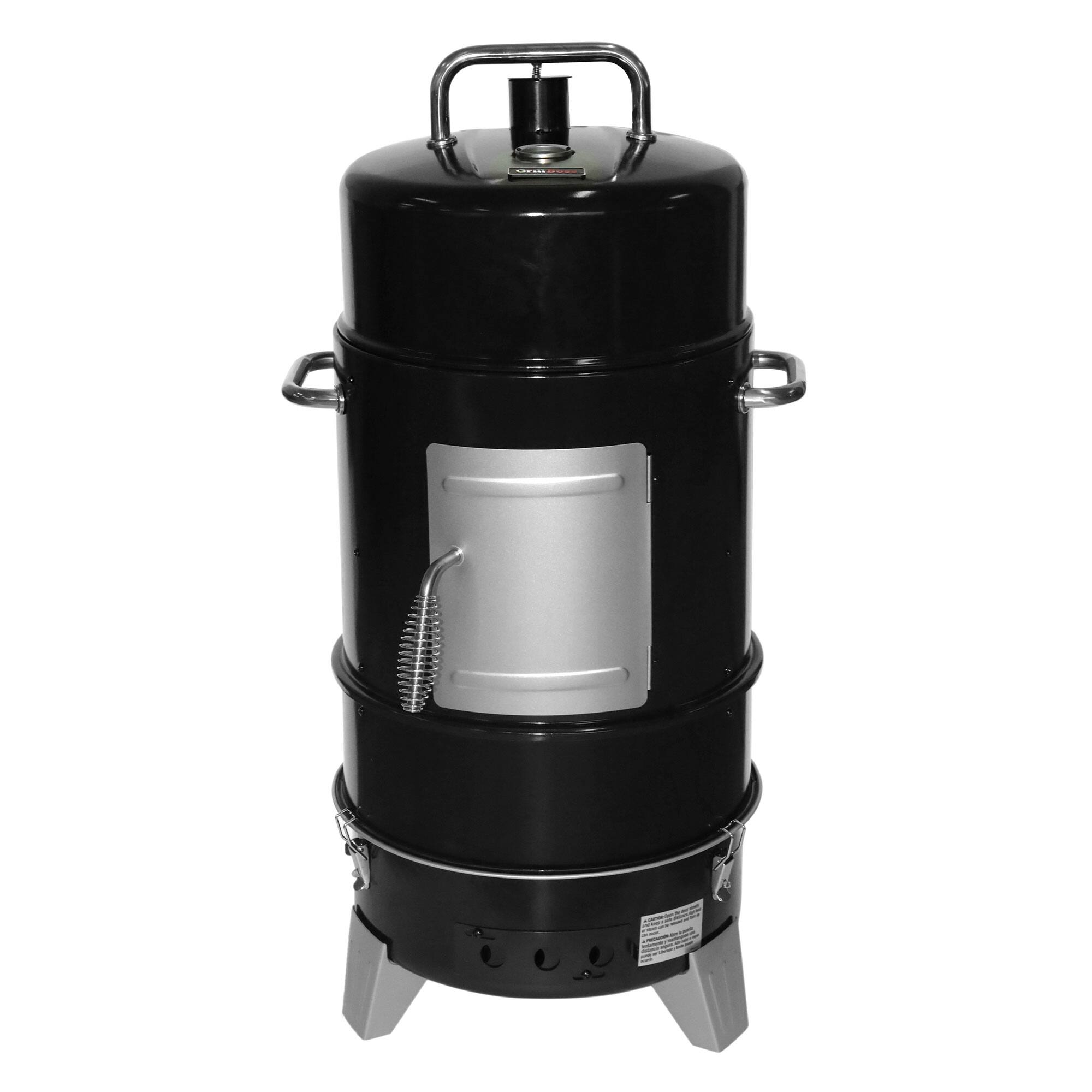 Front. Grill Boss - Grill Boss Vertical Charcoal Smoker, 4 Tier, 564 Square Inch Cooking Area, Black - Black.