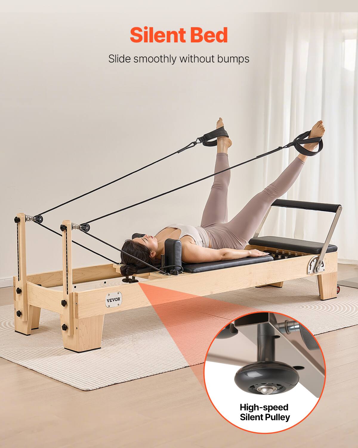 Silent Bed
Slide smoothly without bumps
High-speed Silent Pulley