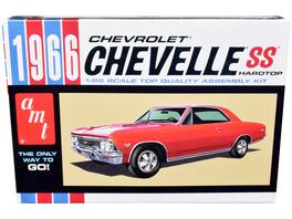 Skill 2 Model Kit 1966 Chevrolet Chevelle SS Hardtop 1/25 Scale Model by AMT - Red
