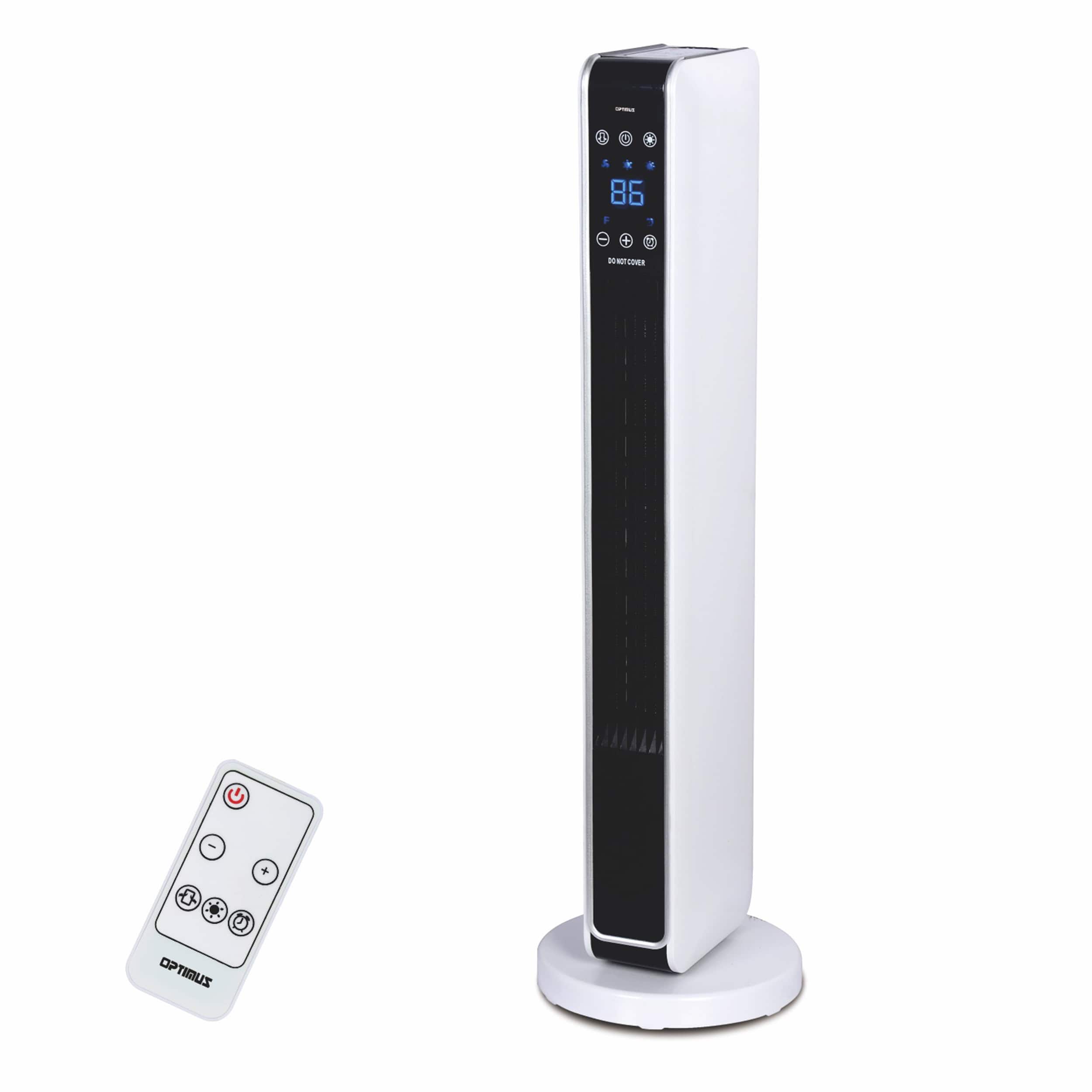 Optimus - 29 in. Oscillating Tower Heater w/ Digital Temperature Readout & Remote - White price history on PriceWatchPro