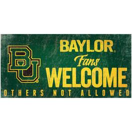 Fan Creations - Baylor Bears 6" x 12" Fans Welcome Sign - Multicolor