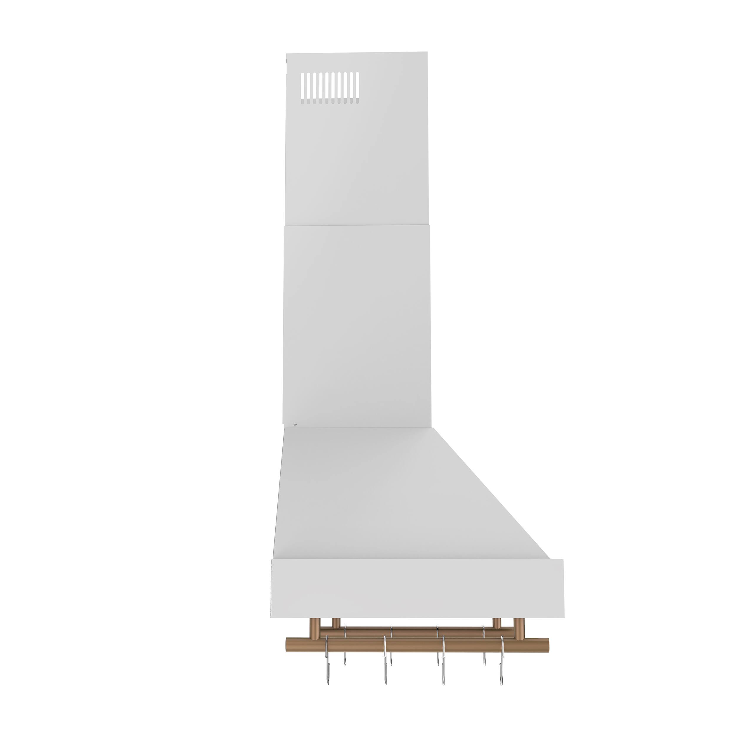Alt View 3. Forno Appliances - Venezia 30" Wall-Mounted Range Hood with Touch Controls and Baffle Filters - White.