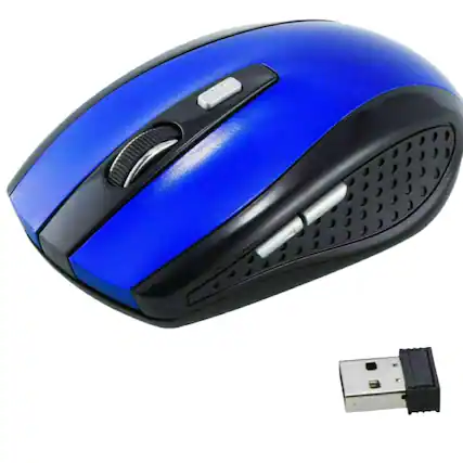 Front. Sanoxy - Sanoxy 2.4GHz Wireless Optical Mouse Mice & USB Receiver For PC Laptop Computer DPI Blue - Blue.