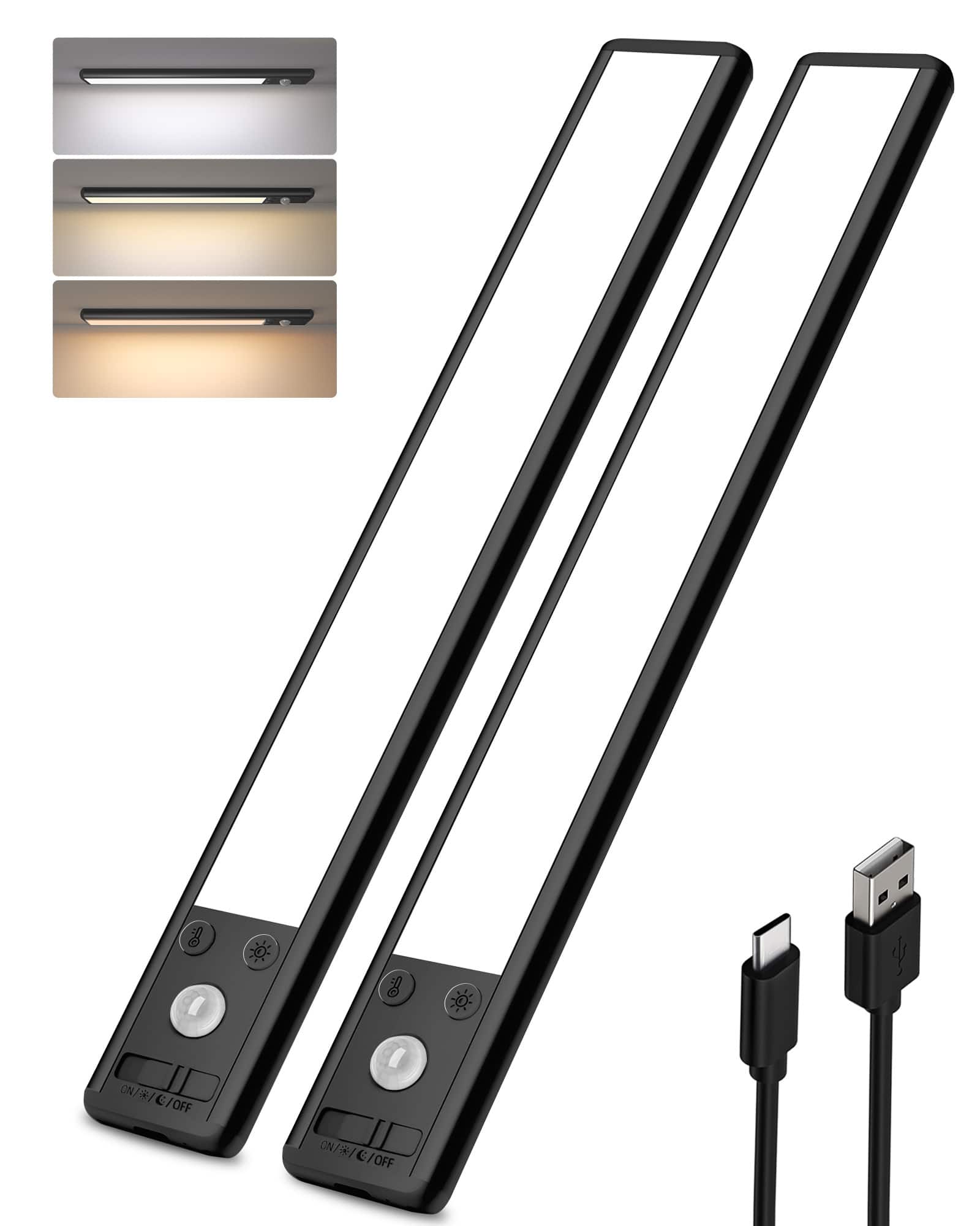 EZVALO - Under Cabinet Lighting Wireless Motion Sensor-3 Color Temps-2 Pack-20 cm - Black price history on PriceWatchPro
