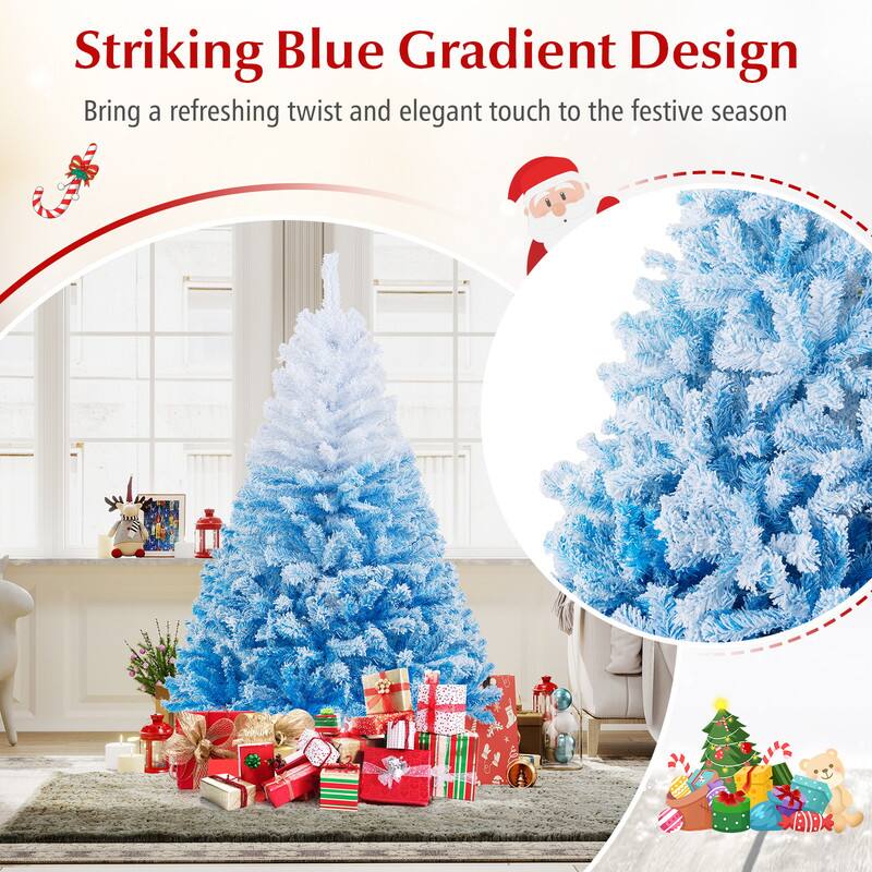 Striking Blue Gradient Design  
Bring a refreshing twist and elegant touch to the festive season
