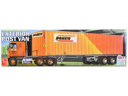 Skill 3 Model Kit Fruehauf Forty Foot Exterior Post Van Trailer "Dohrn Transfer Co." 1/25 Scale Model by AMT - Orange