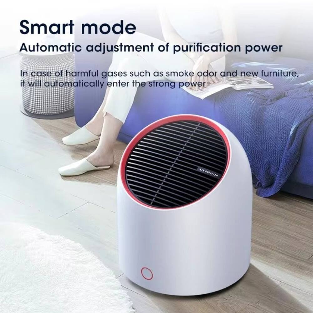 Smart mode  
Automatic adjustment of purification power  
In case of harmful gases such as smoke odor and new furniture, it will automatically enter the strong power