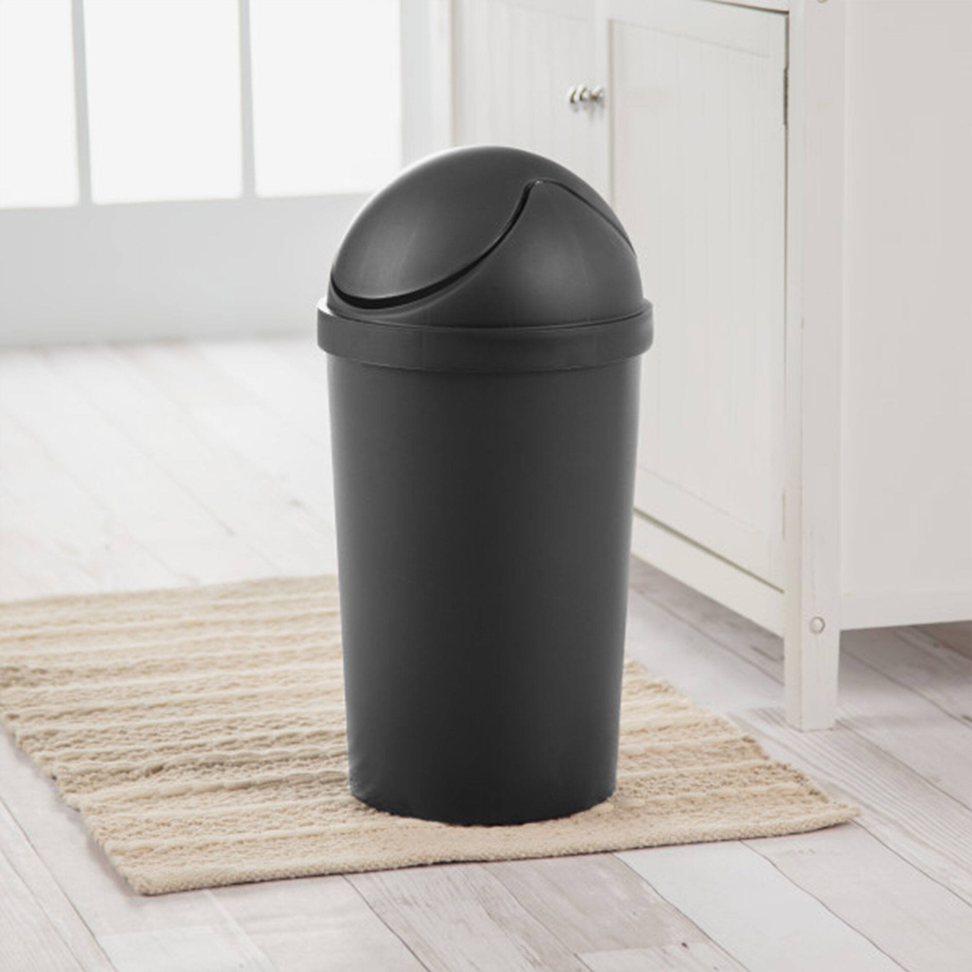Alt View 10. Sterilite - Sterilite 10839006 3 Gallon Round Swing Top Plastic Wastebasket, Black (12 Pack) - Black.