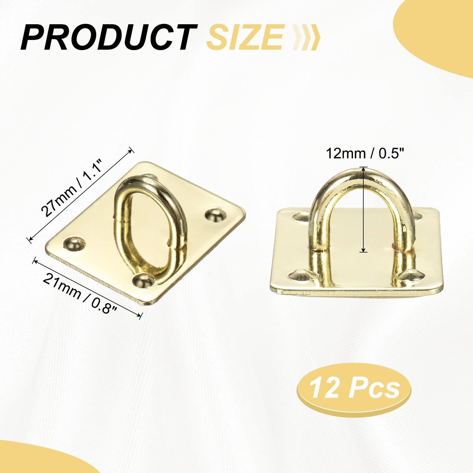 PRODUCT SIZE

- 27mm / 1.1"
- 21mm / 0.8"
- 12mm / 0.5"

12 Pcs