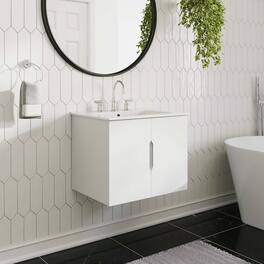 Vitality Bathroom Vanity Basin Included by Modway - White White
