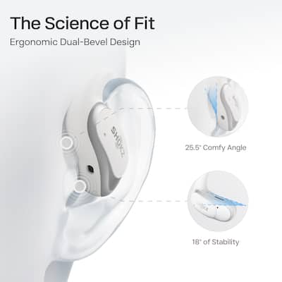 Shokz OpenFit Air Open Ear True Wireless Earbuds White T511-ST-WT Shokz OpenFit Air Open Ear True Wireless Earbuds White T511-ST-WT