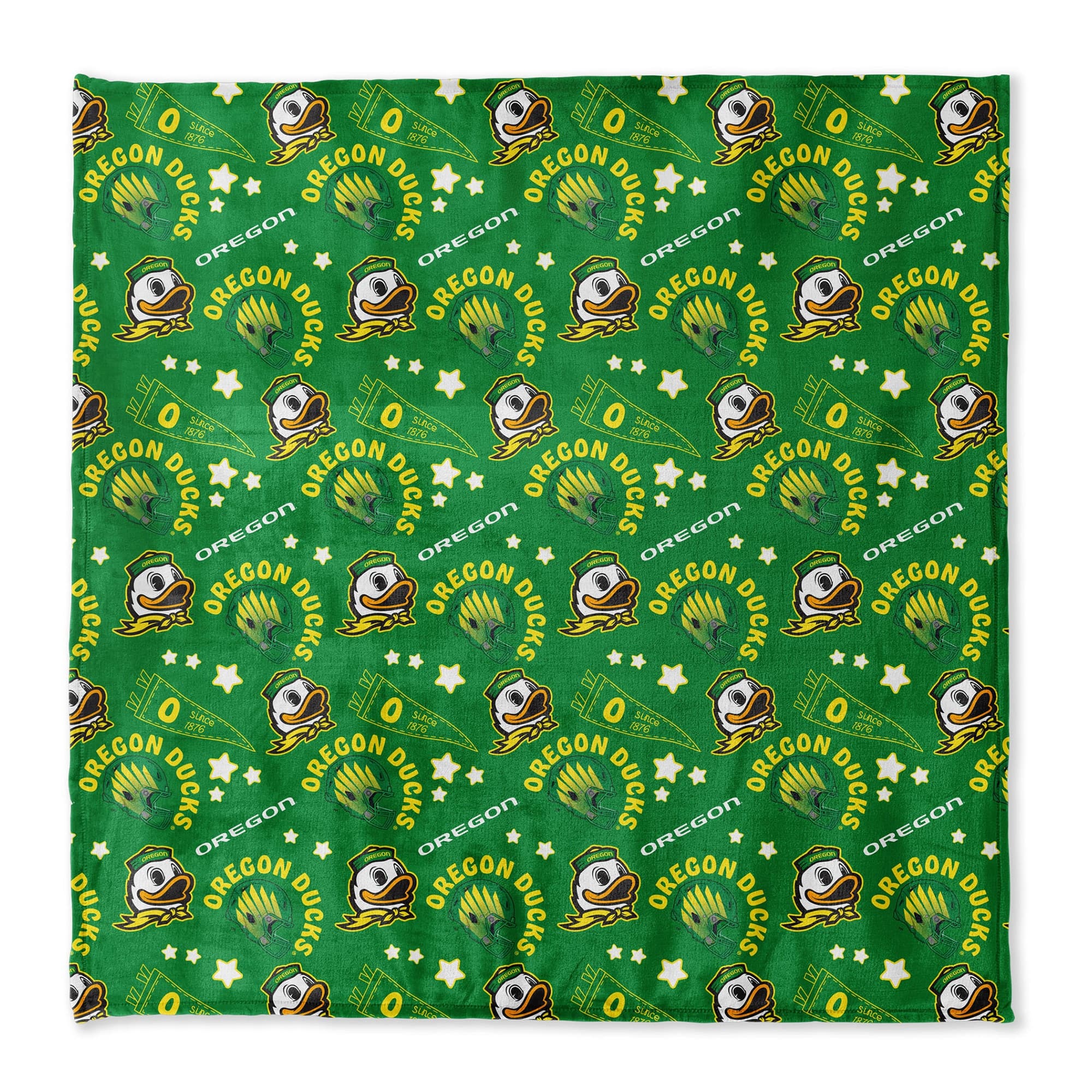 Pegasus - Oregon Ducks 108" x 108" Victory Pennant Ultra Cozy Family Blanket - Multicolor