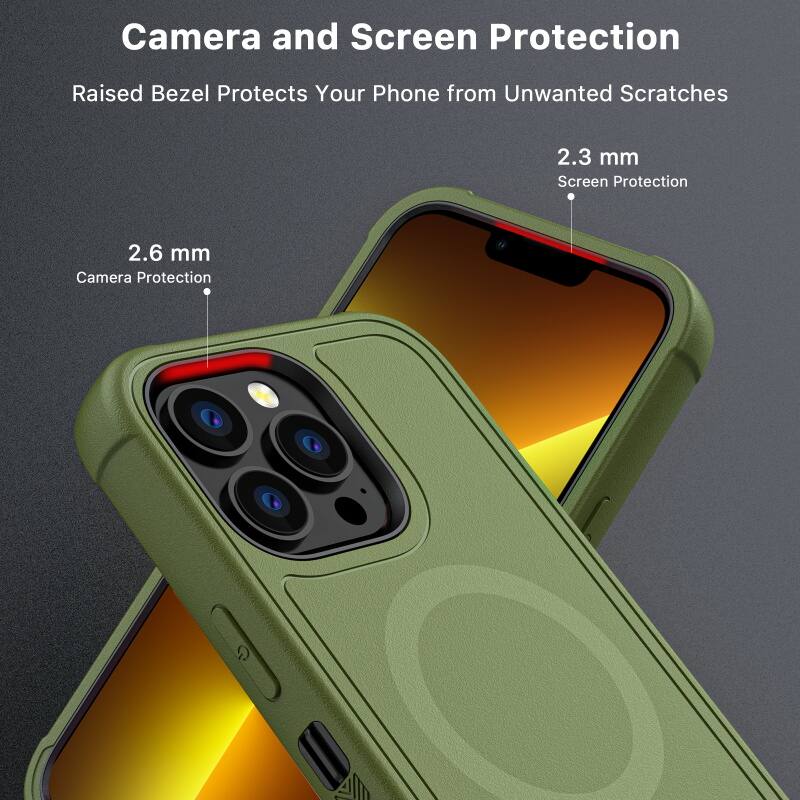 Camera and Screen Protection, Raised Bezel Protects Your Phone from Unwanted Scratches, 2.3 mm Screen Protection, 2.6 mm Camera Protection