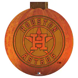Fan Creations - Houston Astros 12'' Pumpkin Sign - Orange