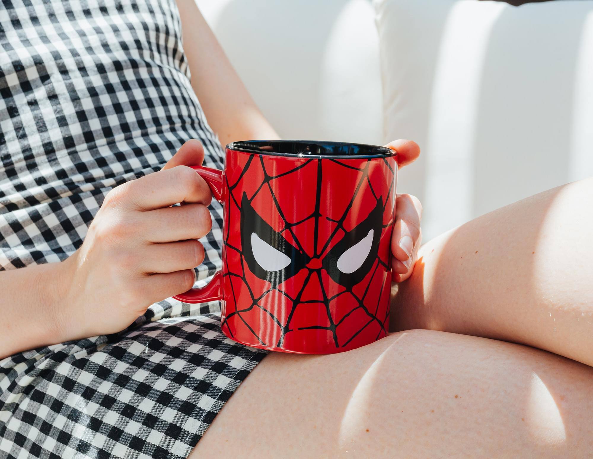 Alt View 3. Marvel - Marvel Comics Spider-Man Face Ceramic Mug | Holds 20 Ounces - Red.