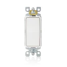 Leviton - 15 amps Single Pole Antimicrobial Treated Rocker AC Quiet Switch 5 pk - White