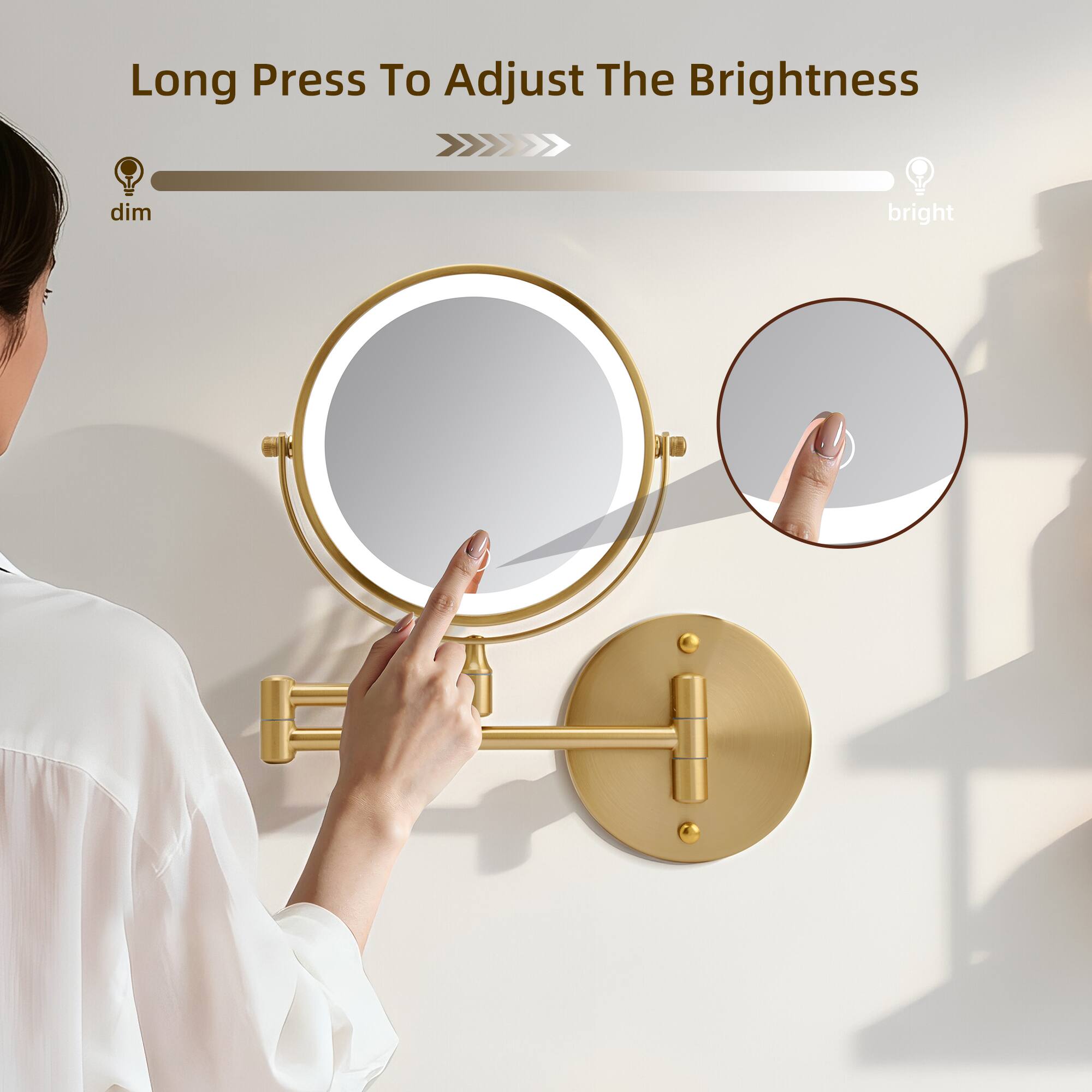 Long Press To Adjust The Brightness

dim bright