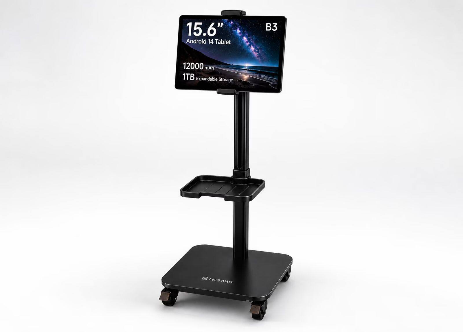 15.6" Android 14 Tablet  
B3  
12000 mAh  
1TB Expandable Storage  
MESWAO