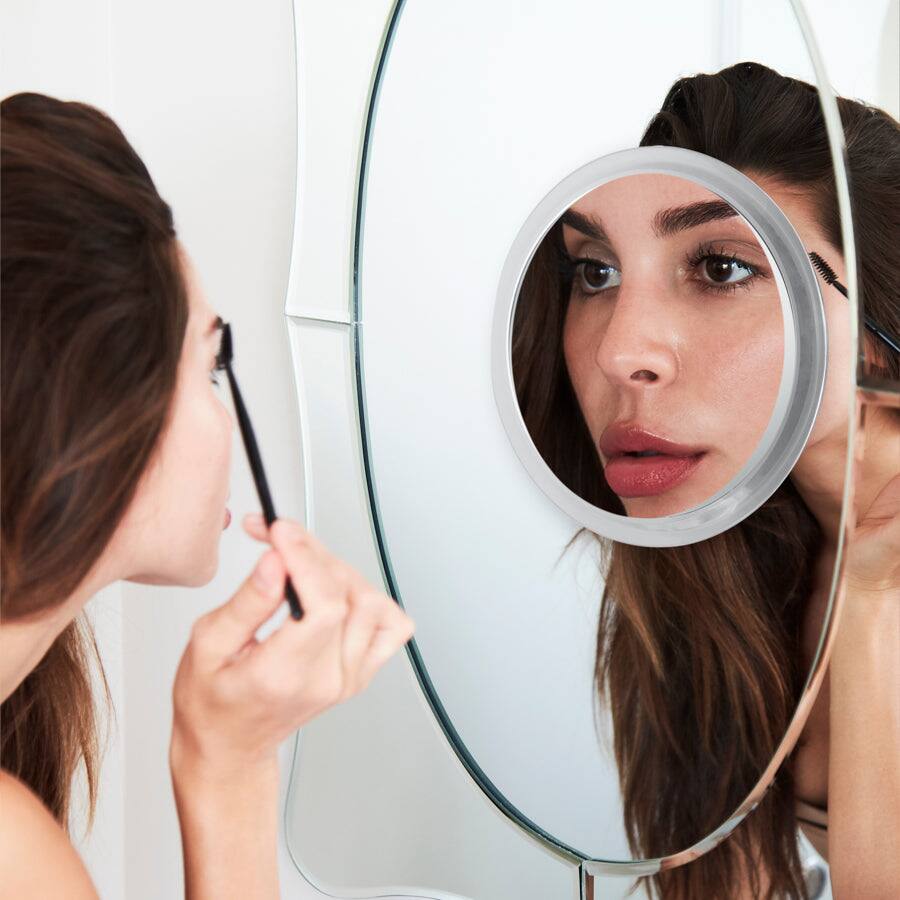 Alt View 3. Zadro - Traveling Wall Mounted Shower Mirror with 5X Magnification & Suction Cups - Clear.