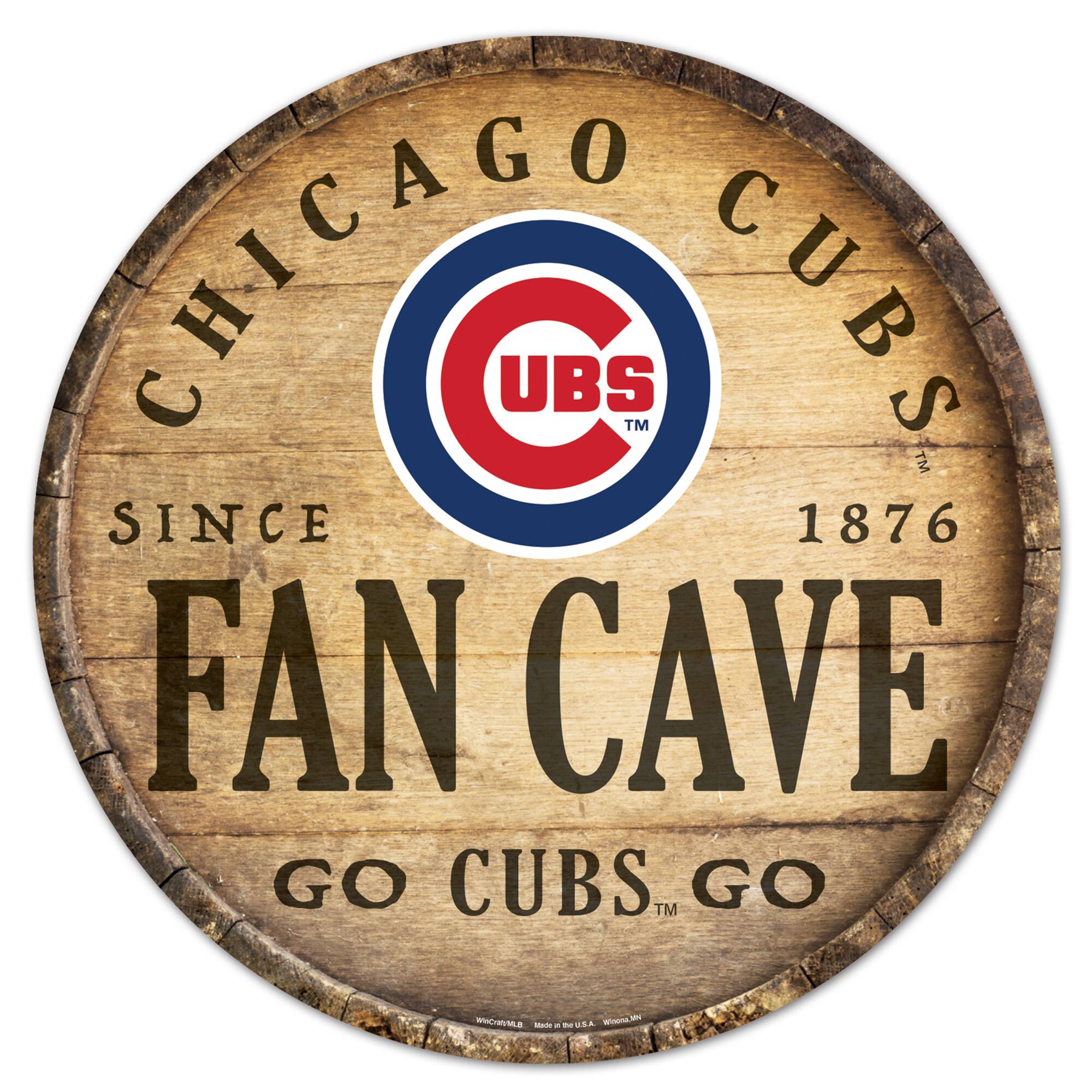Chicago Cubs 14'' Circular Wood Sign