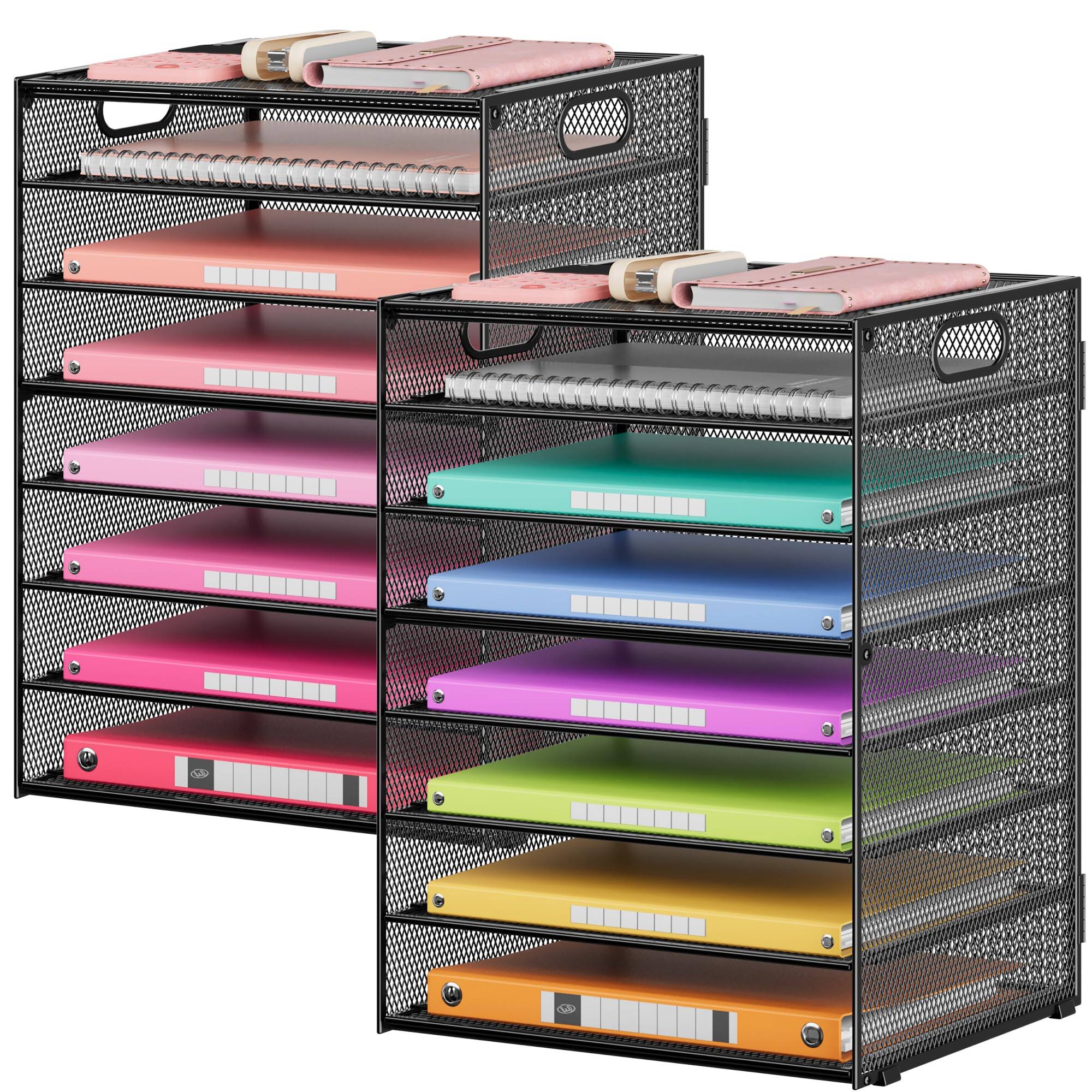 2 Pack 8-tier With Handle - Black-12.7" x 9.2" x