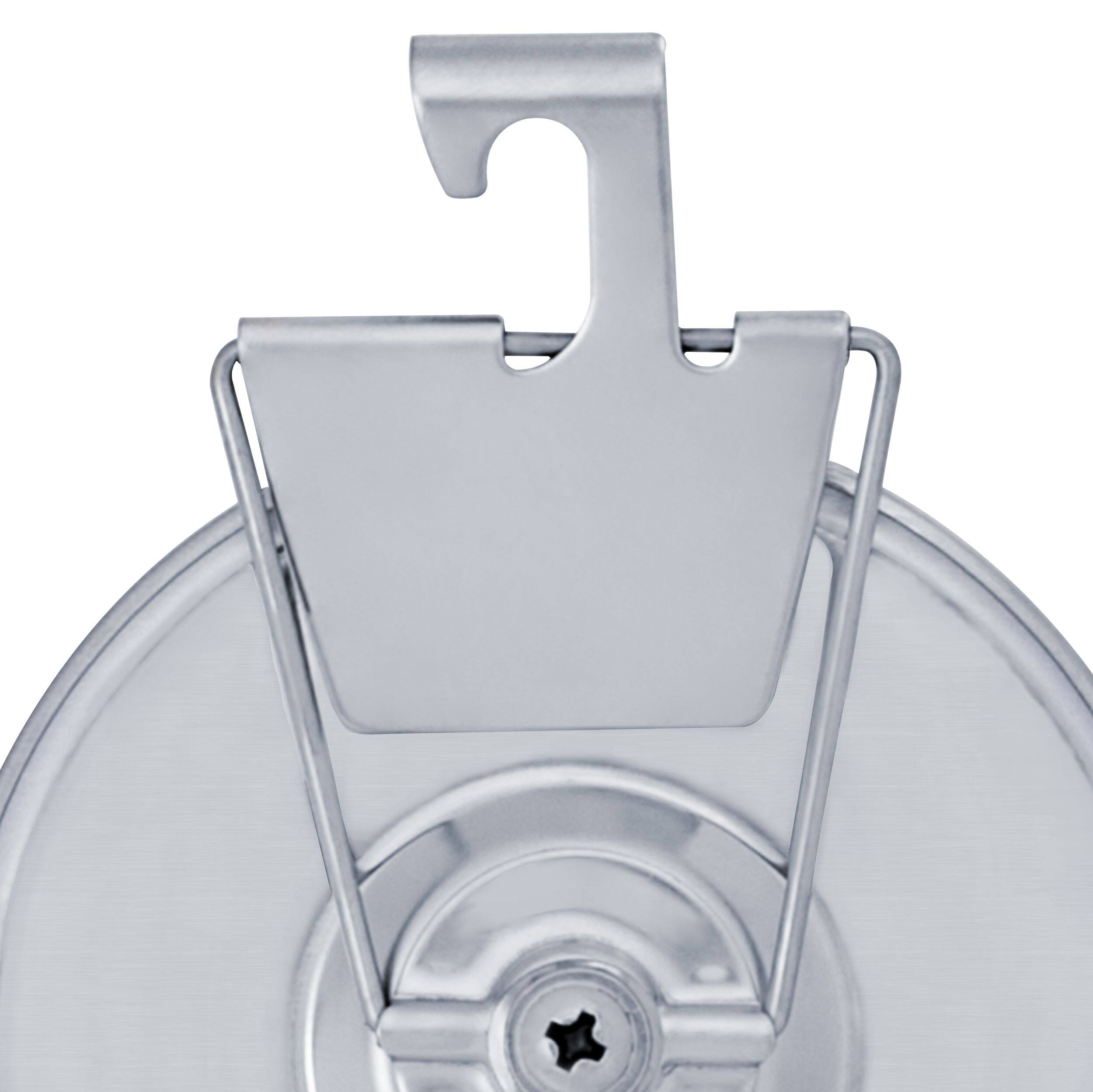 Back. Escali - Refrigerator Freezer Dial Thermometer - Silver.