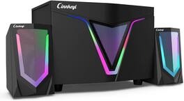 Stamp n Camp - 2.1 USB-Powered Computer Speaker with Subwoofer,Computer Speakers 9'' subwoofer-Dual 4.7'' mid-Treble Full-Range for to