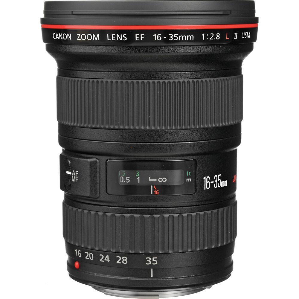 CANON ZOOM LENS EF 16-35mm 1:2.8 L II USM AF MF  
16-35mm  
1:2.8  
L II  
USM  
16 20 24 28 35  
0.5 1 1.5 3  
ft m  
16-35m  
A