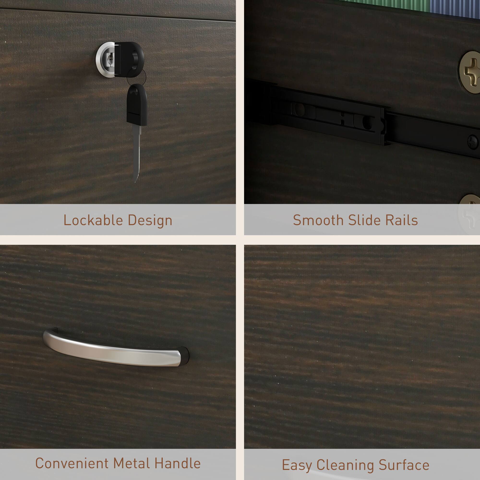 - Lockable Design
- Smooth Slide Rails
- Convenient Metal Handle
- Easy Cleaning Surface